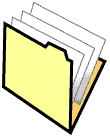 Yellow file folder overflowing
